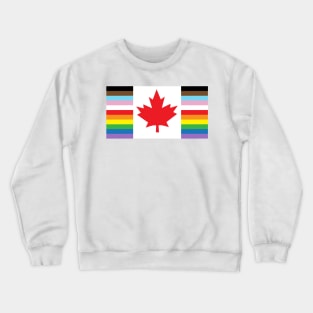 Canadian Pride flag design with maple leaf and pride rainbow Crewneck Sweatshirt